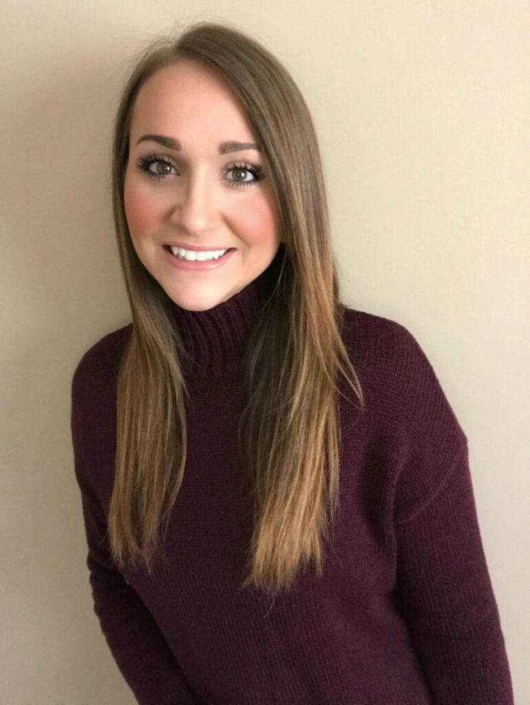 Woman with straight teeth needing braces