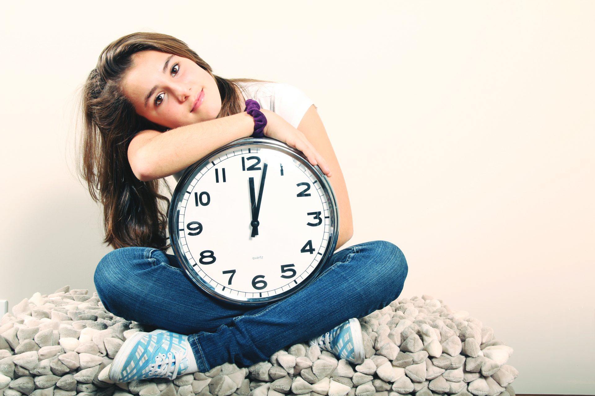 Girl with clock